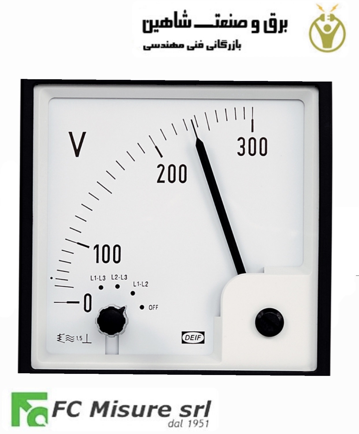 ولت متر آنالوگ و عقربه ای rael-fc misure-unidata مدل EQ96E