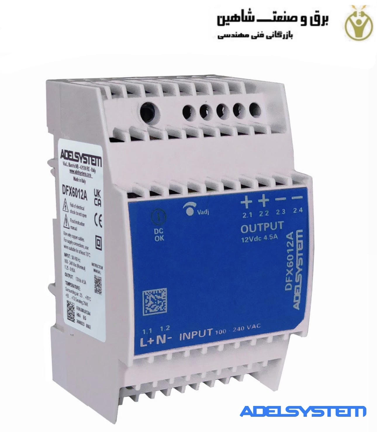 منبع تغذیه AC/DC برند adelsystem مدل DFX6012A ادل سیستم