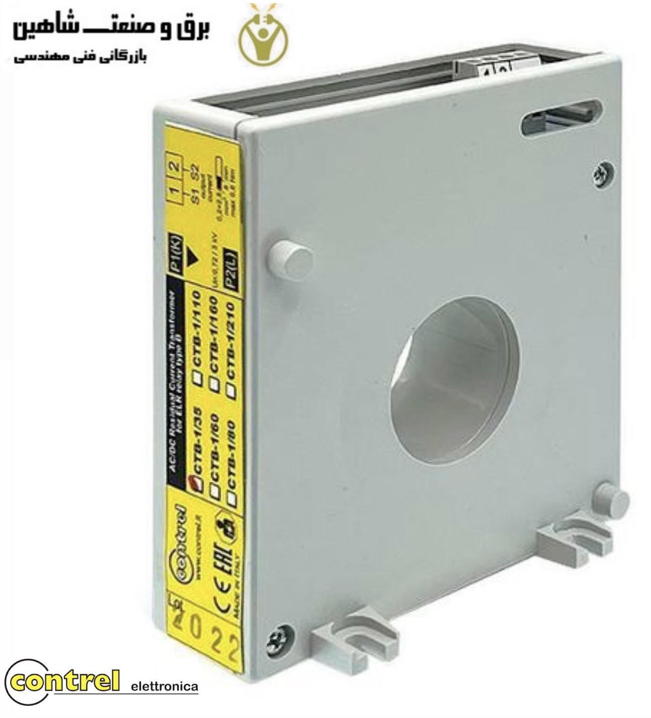 ترانسفورماتور جریان CONTREL مدل CNE3CT01 کد CT-1/35 کنترل