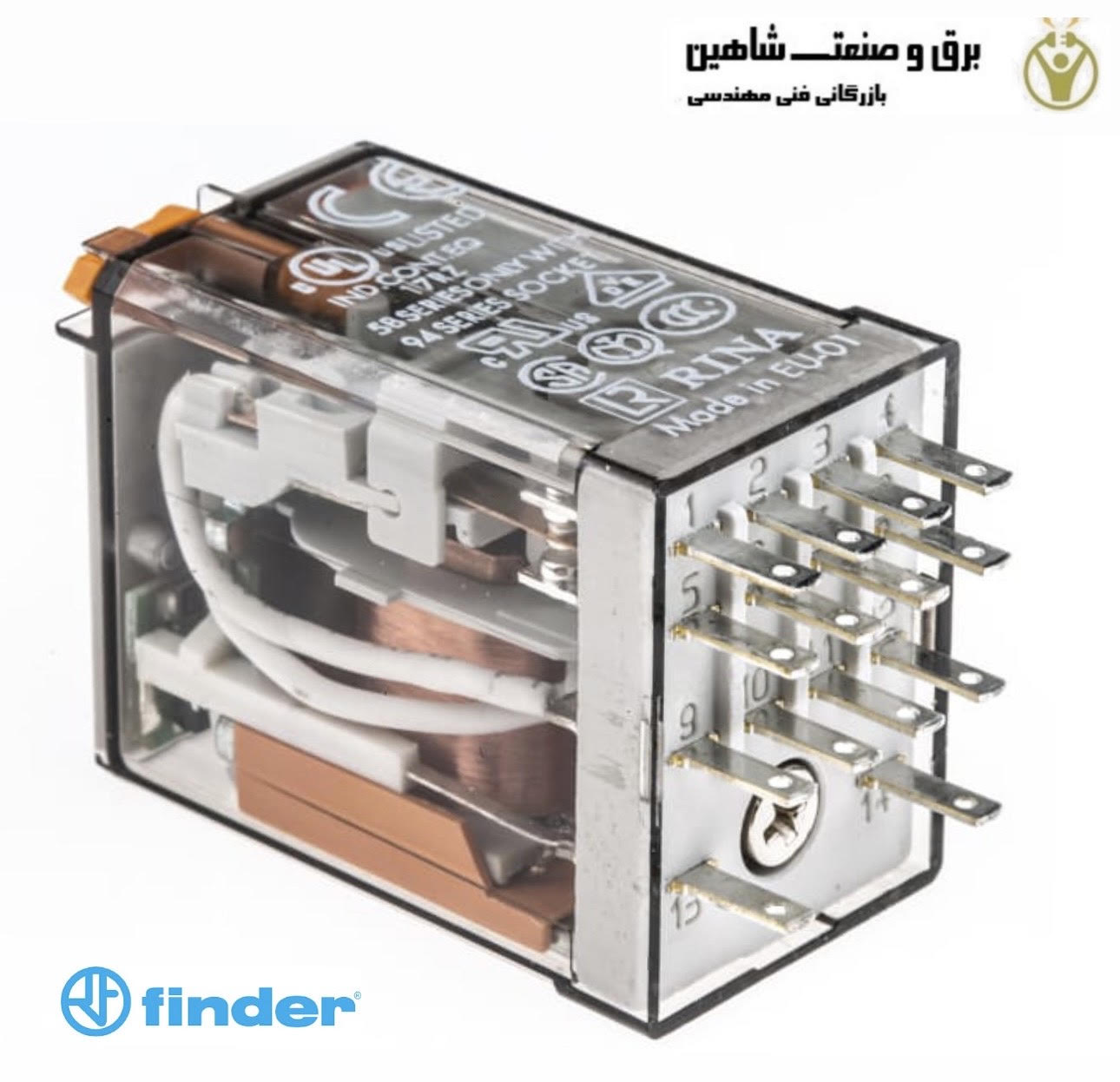 رله پلاگین با 4 سوئیچ تعویض Finder مدل 55.34.8.230.0054 فیندر