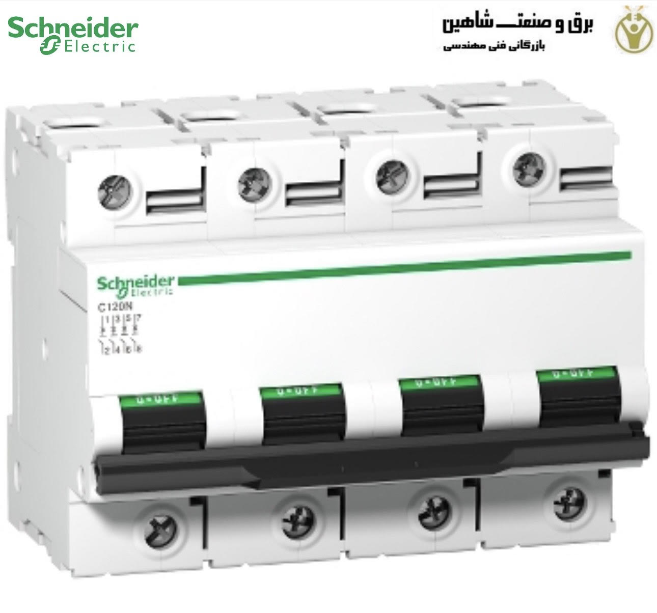 کلید مینیاتوری 4پل 80آمپر سری NC100H برند Schneider-Merlin Gerin مدل 27286 کد جدید A9N18373 یا A9N60741 یا A9N18372 یا A9N18479