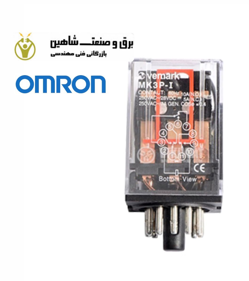 رله الکترومغناطیسی 11 پینی سری Mk3p برند Omron مدل MK3P-I 110-DC امرون