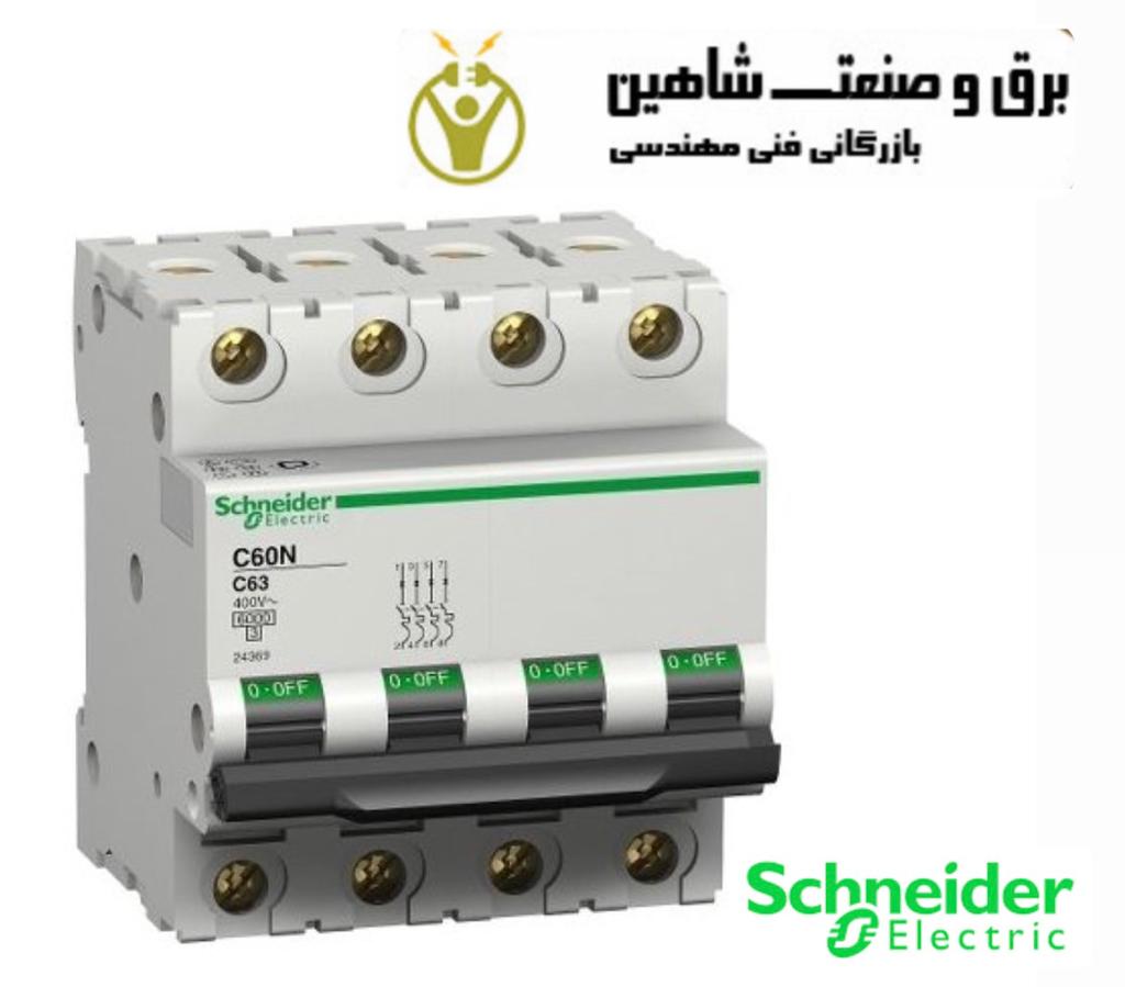کلید مینیاتوری 4 پل 16 آمپری Schneider مدل 24363 اشنایدر