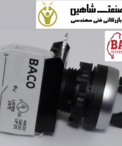 سلکتور سوییچ 2 حالته 22 میلی متری 45 درجه Baco مدل L21LK00