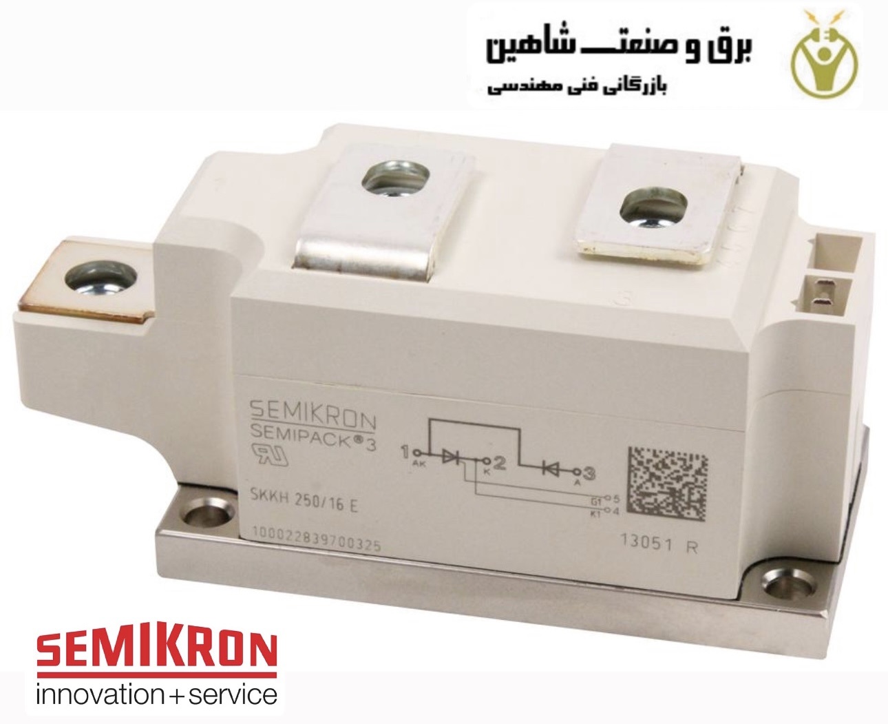تریستور-پل دیود SEMIKRON مدل SKKH250/16E سمیکرون