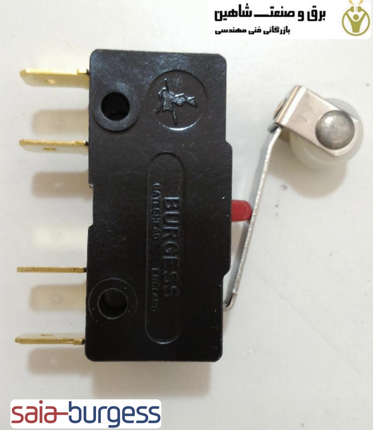 میکروسوئیچ 25A با اهرم غلتکی saia burgess مدل K5KR-UL سایا بورگس