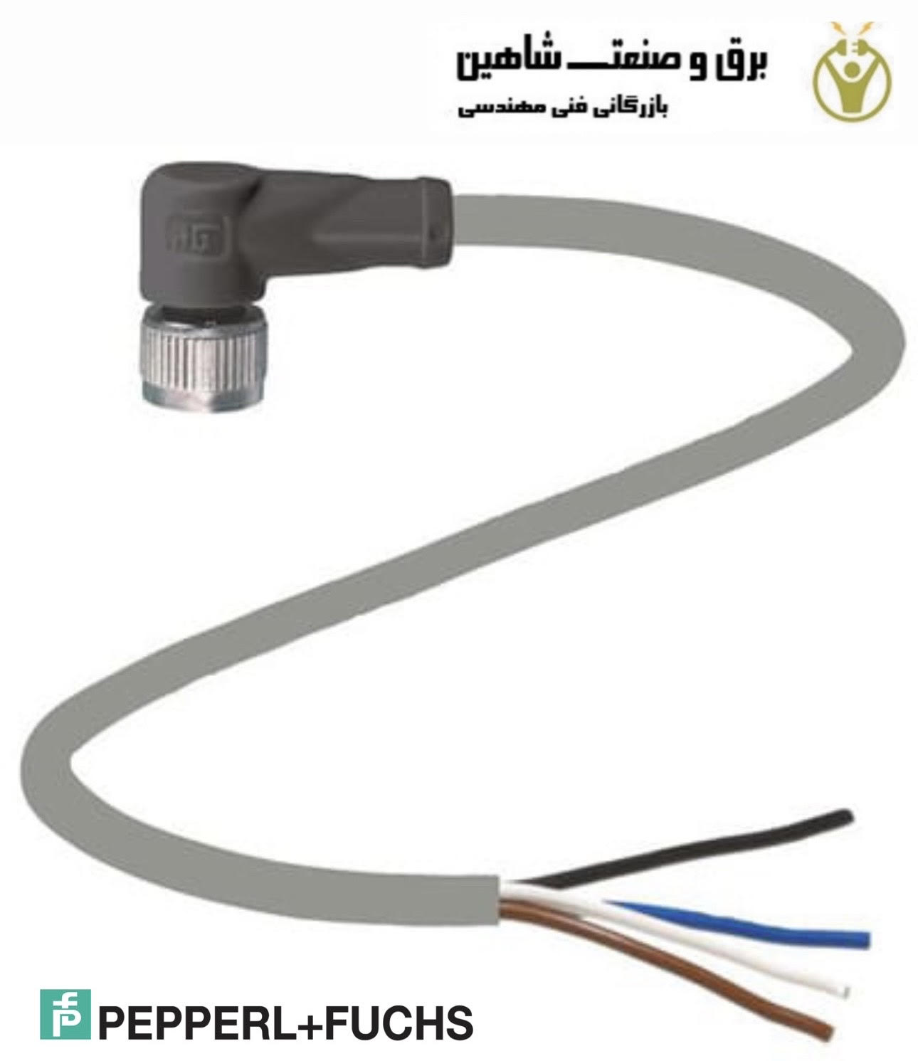 کانکتور 2متری برای استفاده با سنسور Pepperl+Fuchs مدل V1-W-2M-PUR-V1-W کد 109437-240777-100001 پپرل فوکس