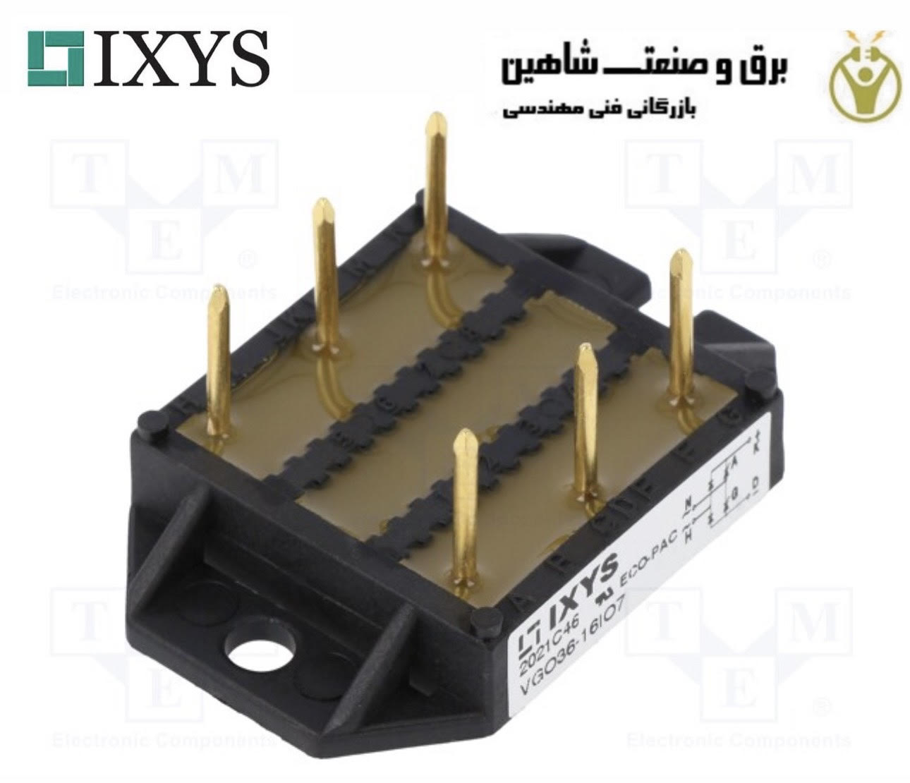 یکسو کننده پل تک فاز IXYS مدل VGO36-16IO7