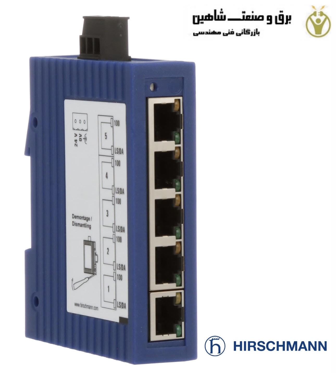 سوئیچ ریلی پورت اترنت Hirschmann مدل spider 5tx هیرشمن