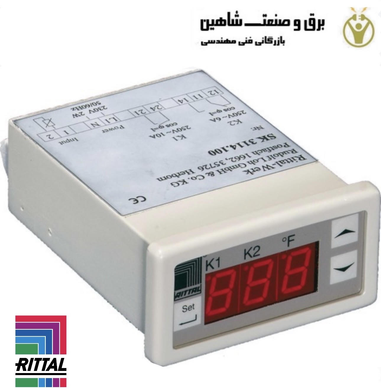 نمایشگر و کنترلر دما rittal مدل 3114200 کد SK3114.200 ریتال
