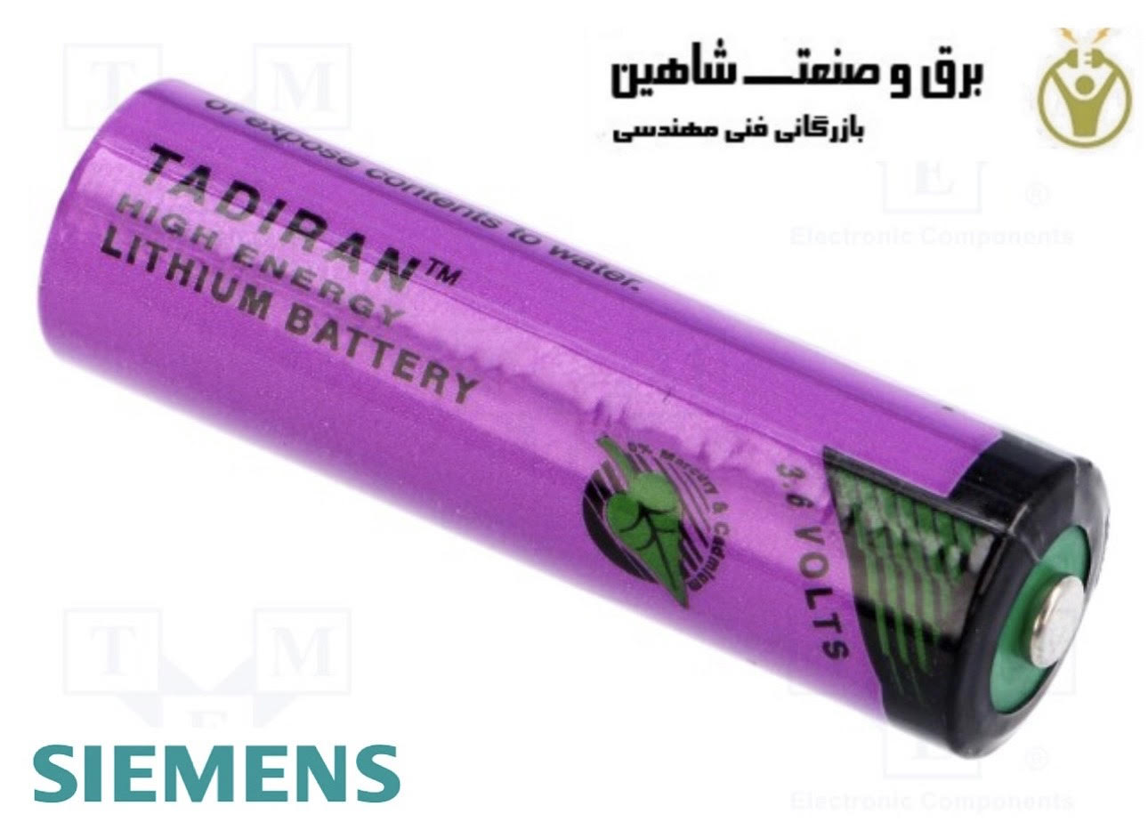 باتری پشتیبان SIEMENS مدل 6ES7971-0BA00 زیمنس برای استفاده با منبع تغذیه