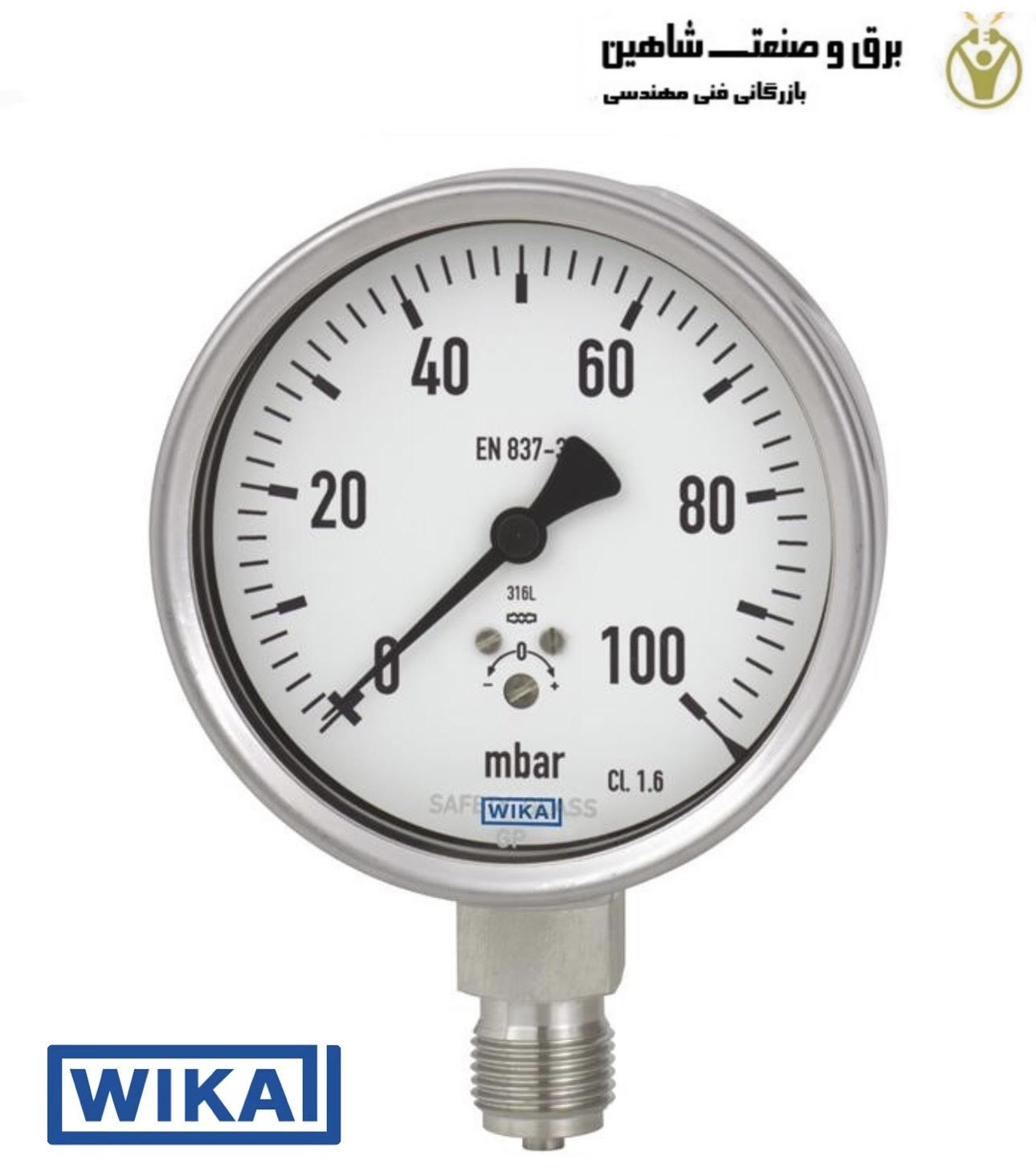 گیج فشار میلی بار و مانومتر تمام استیل wika مدل 632.50 و 633.50 ویکا