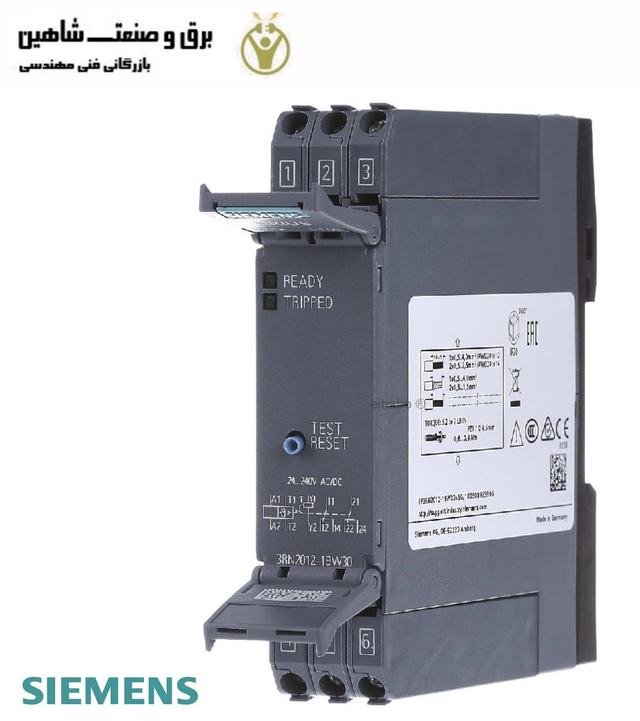 رله حفاظتی موتور ترمیستور siemens مدل 3RN2012-1BW30 زیمنس توليد کشور آلمان