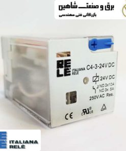 رله شیشه ای ITALIANA RELE مدل C4-3-24V DC با سوکت zve-11
