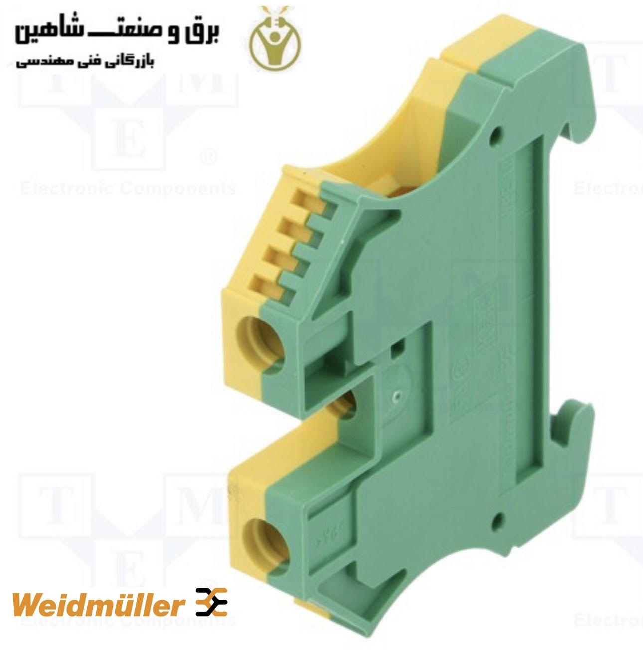 بلوک پایانه زمین دو طرفه سری WPE برند WEIDMULLER مدل 1010300000 کد wpe10 وایدمولر