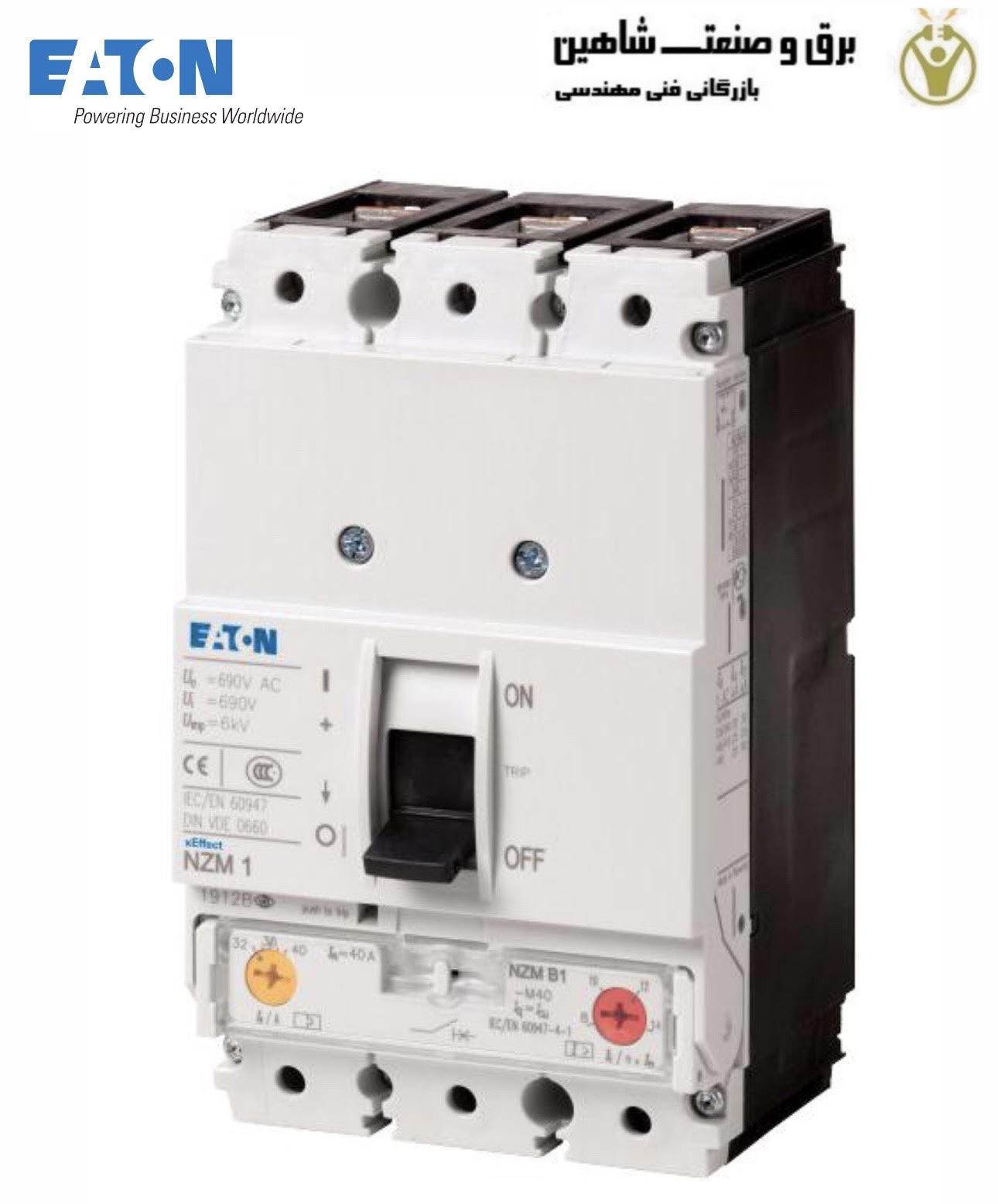مدارشکن مغناطیسی حرارتی Eaton Moeller مدل NZMB1-M80 ایتون مولر