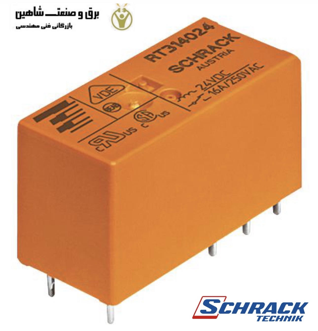 رله برق پایه PCB برند SCHRACK مدل RT314024