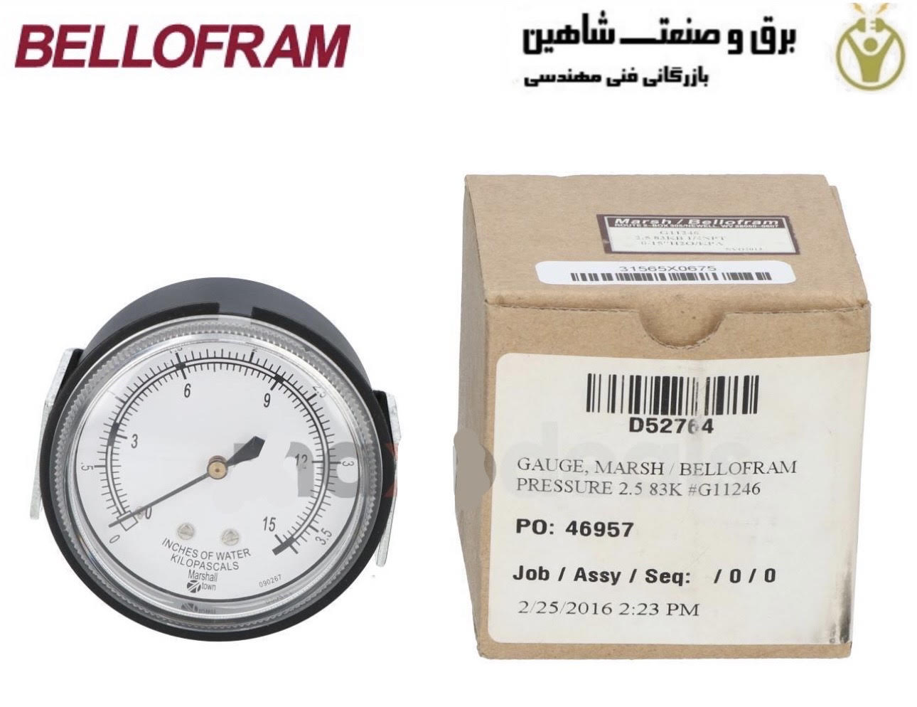 گیج فشار Bellofram مدل D52764 بلوفرام