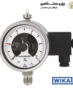 گیج فشار لوله بوردون با کنتاکت سوئیچ wika مدل PGS23.160+821.12 ویکا