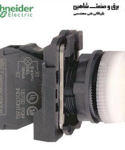 لنز ساده Ø22 چراغ کامل سفید با LED یکپارچه Schneider مدل XB5AVM1 اشنایدر