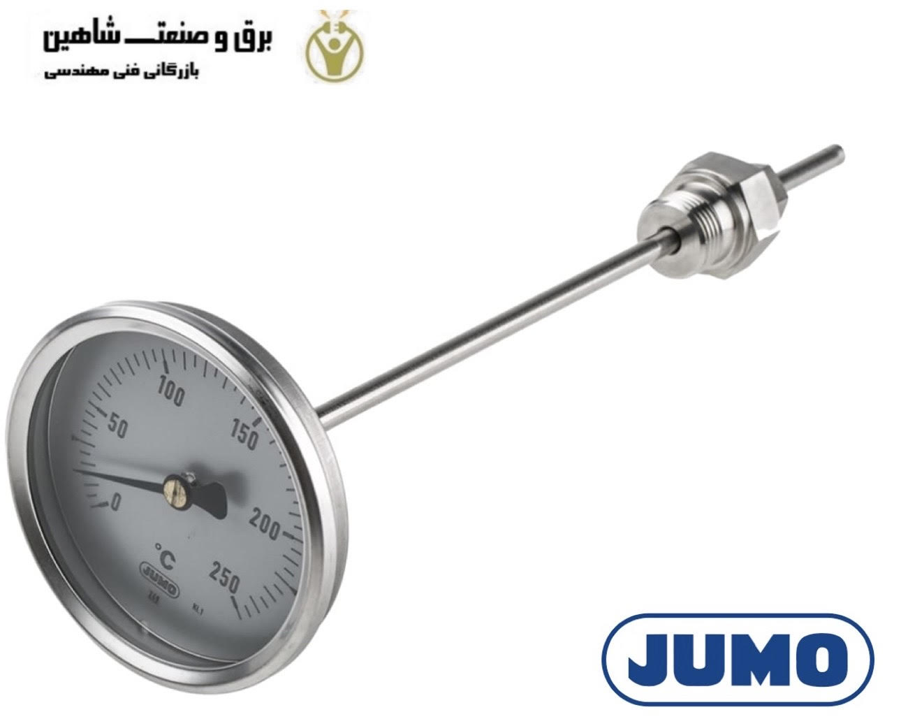 دماسنج شماره گیری غوطه وری Jumo مدل 608225/0110-818-00-0-843-10-104-26-150/000 جومو