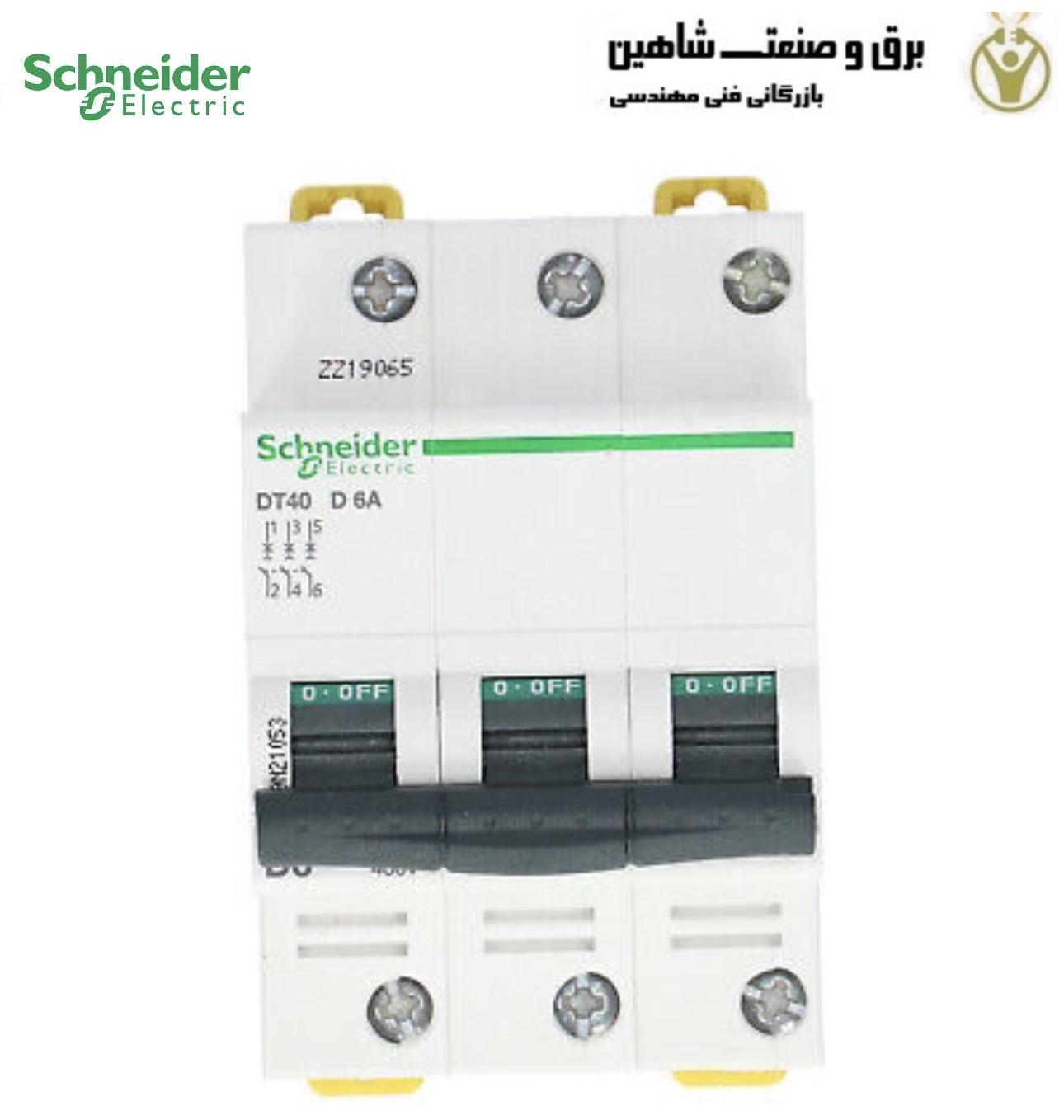 کلید قطع کننده مدار 3پل schneider مدل A9N21053 اشنایدر