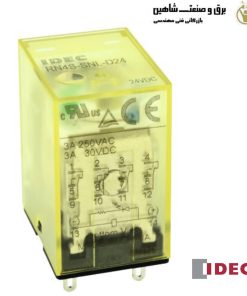 رله همه منظوره 4 قطبی 24VDC با نشانگر idec izumi مدل RN4S-NL-D24 جایگزین رله میانی RY4S-UL DC24V 14