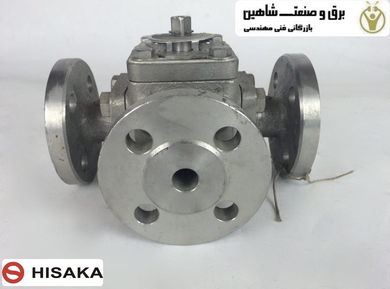 شیر توپی سه طرفه فلنج Hisaka مدل H41/DN15/3-WAY هیساکا