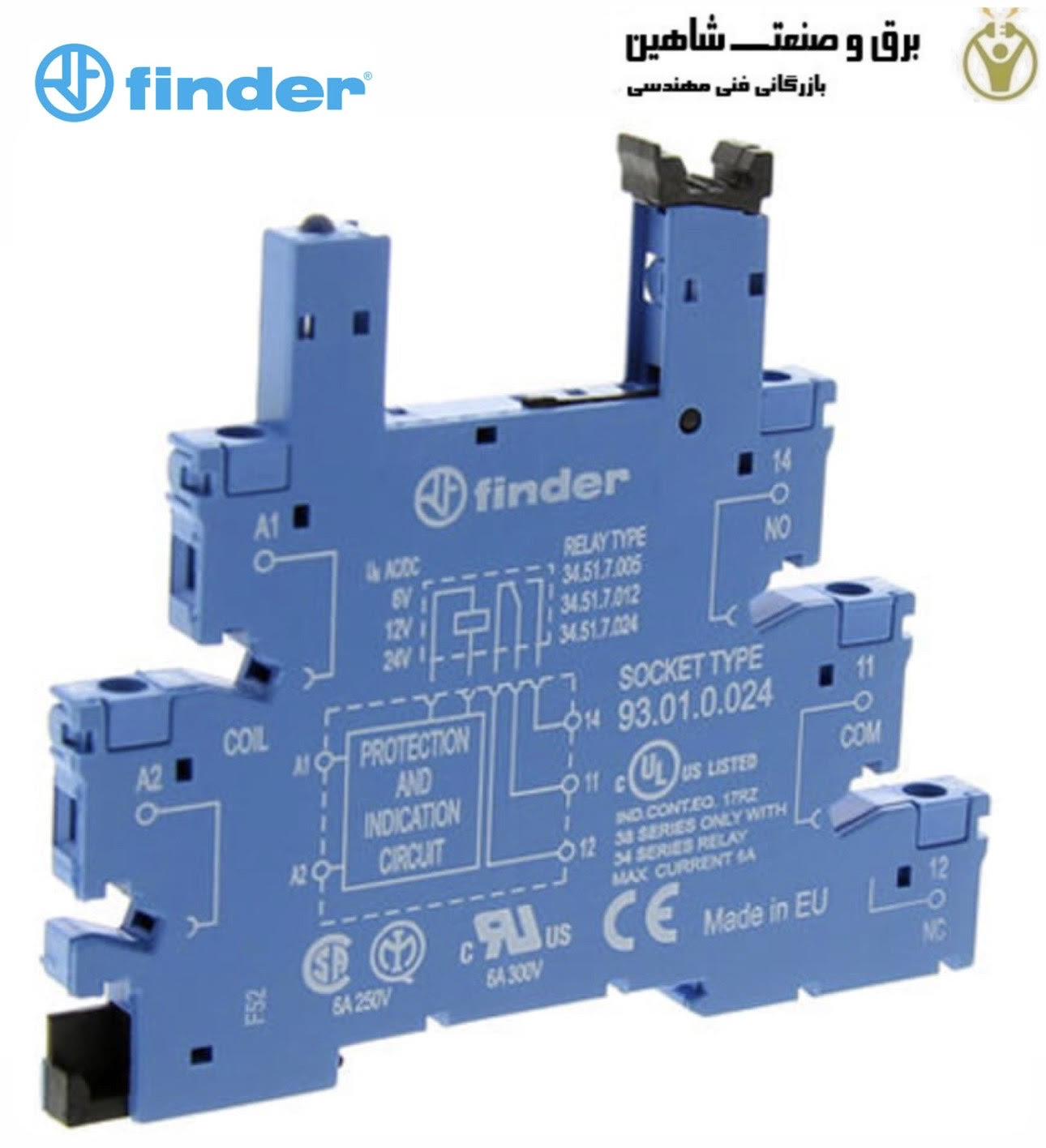 سوکت رله سری ۳۴/۴۱ برند Finder مدل 93.01.0.024 فیندر