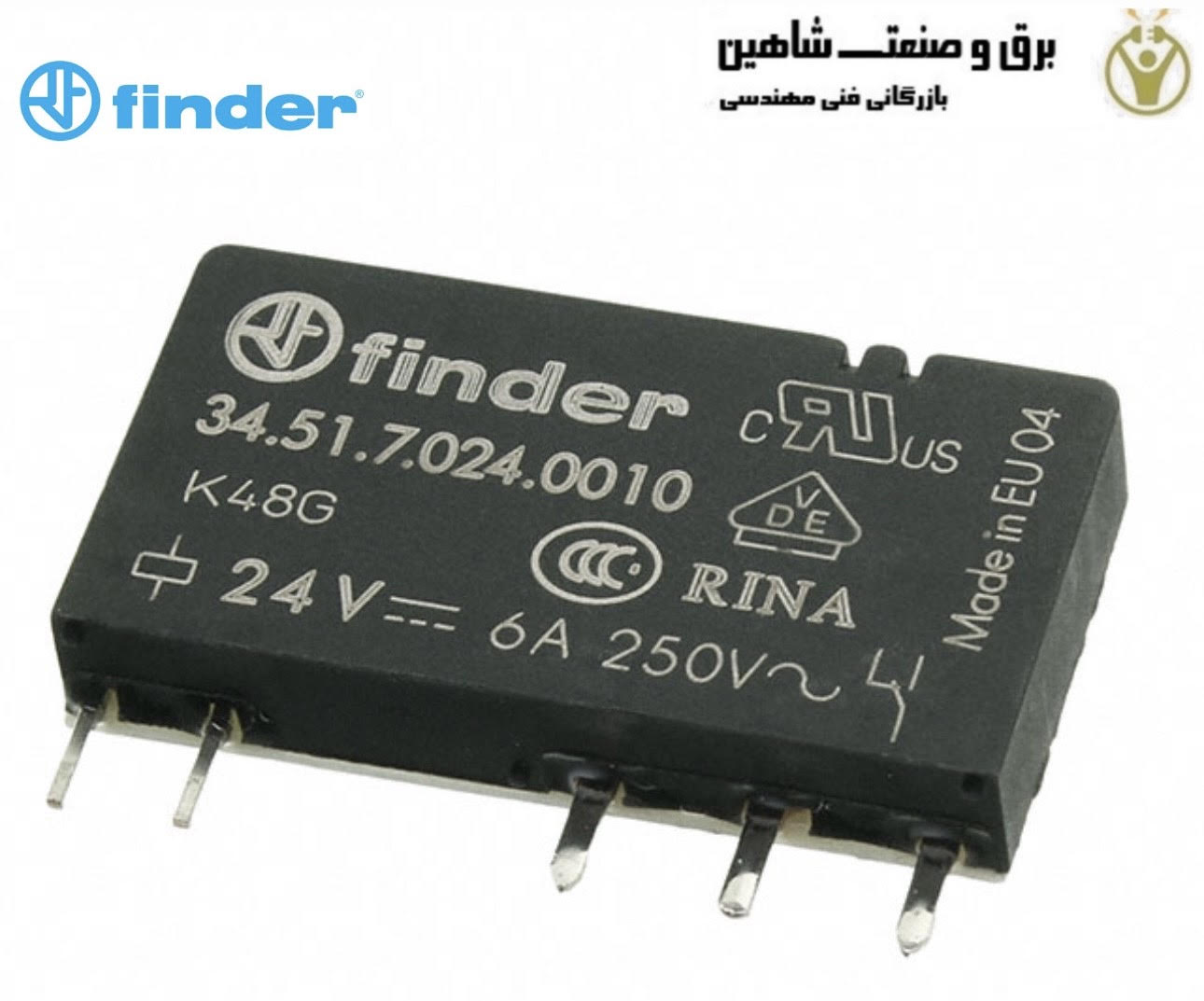 رله همه منظوره سری ۳۴ برند Finder مدل 34.51.7.024.0010 فیندر