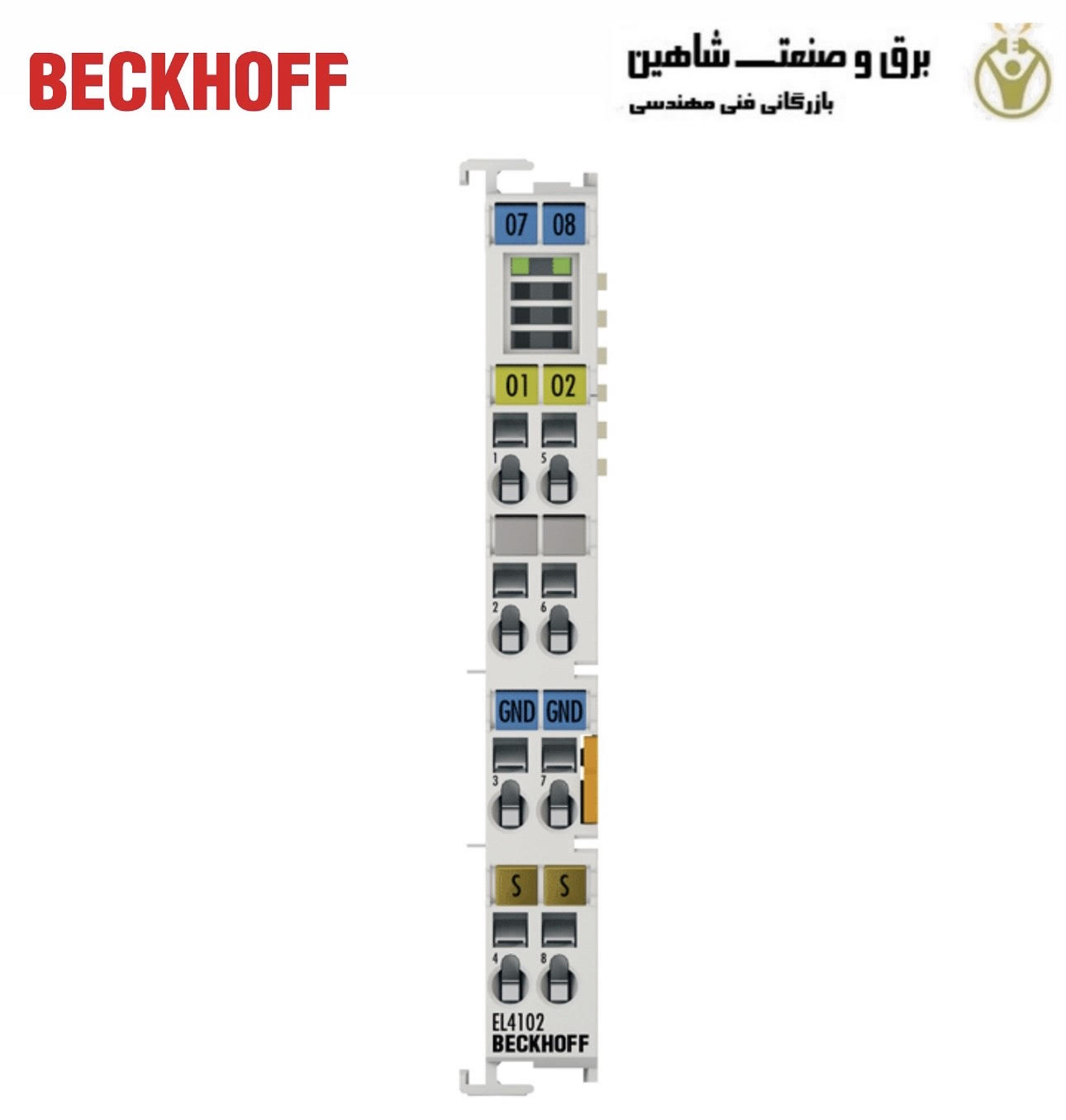 ترمینال EtherCAT با خروجی آنالوگ ۲ کاناله beckhoff مدل EL4102 بکهوف