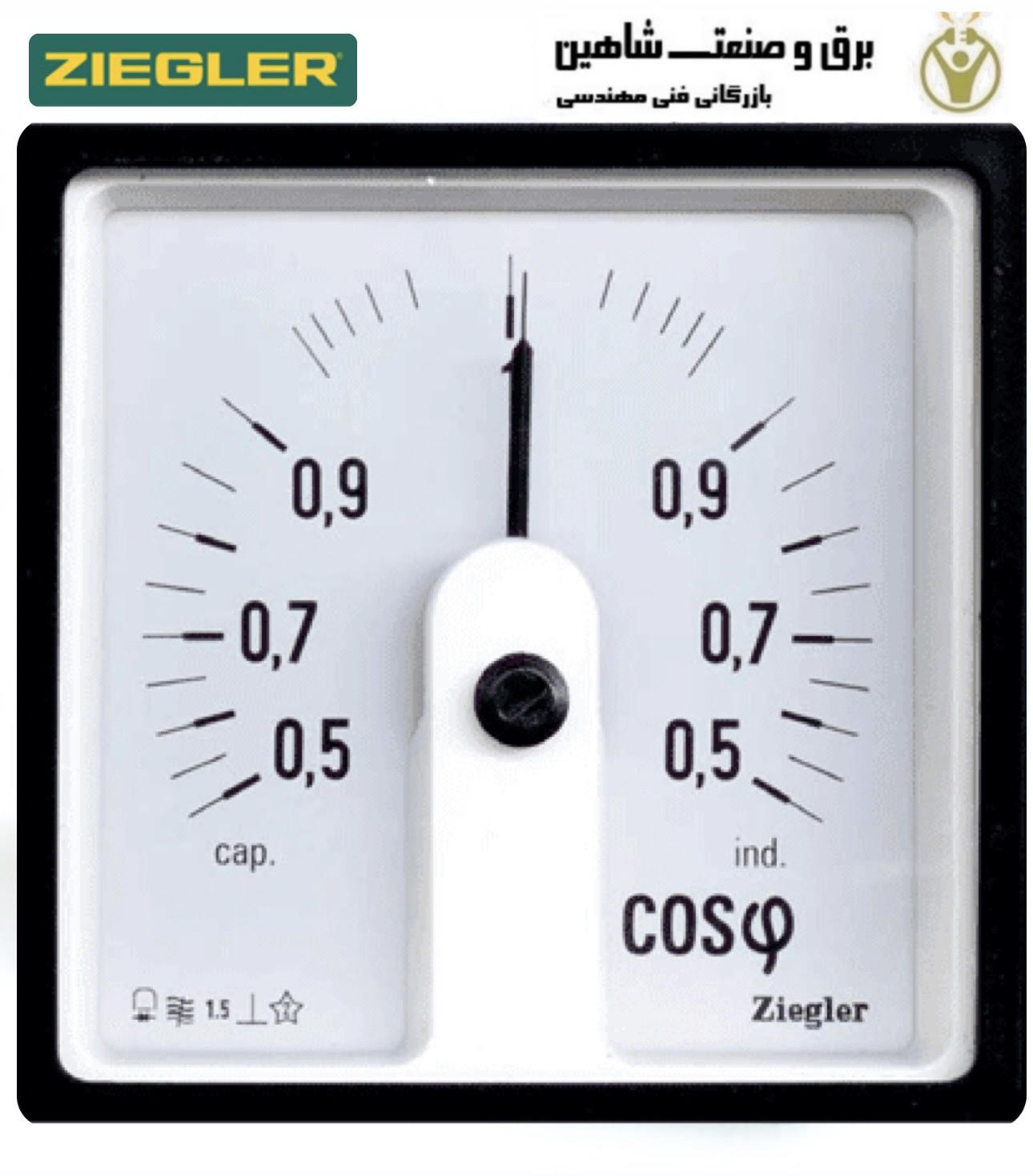 کسینوس فی متر سه فاز تابلویی ziegler مدل LFL زیگلر