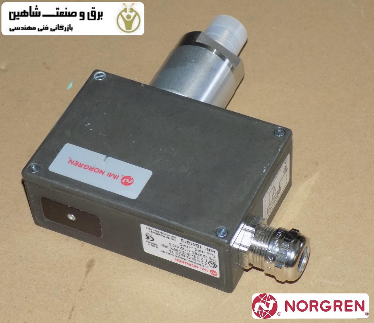 سوئیچ فشار تمام سیال الکترومکانیکی norgren مدل 1841815 نورگرن
