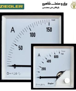 آمپرمتر و ولتمتر تابلویی دی سی سایز 96*96 برند ziegler مدل DS 96 زیگلر