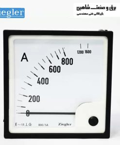 آمپرمتر و ولتمتر ای سی 90 درجه ziegler مدل DE96 زیگلر سایز 96 در 96