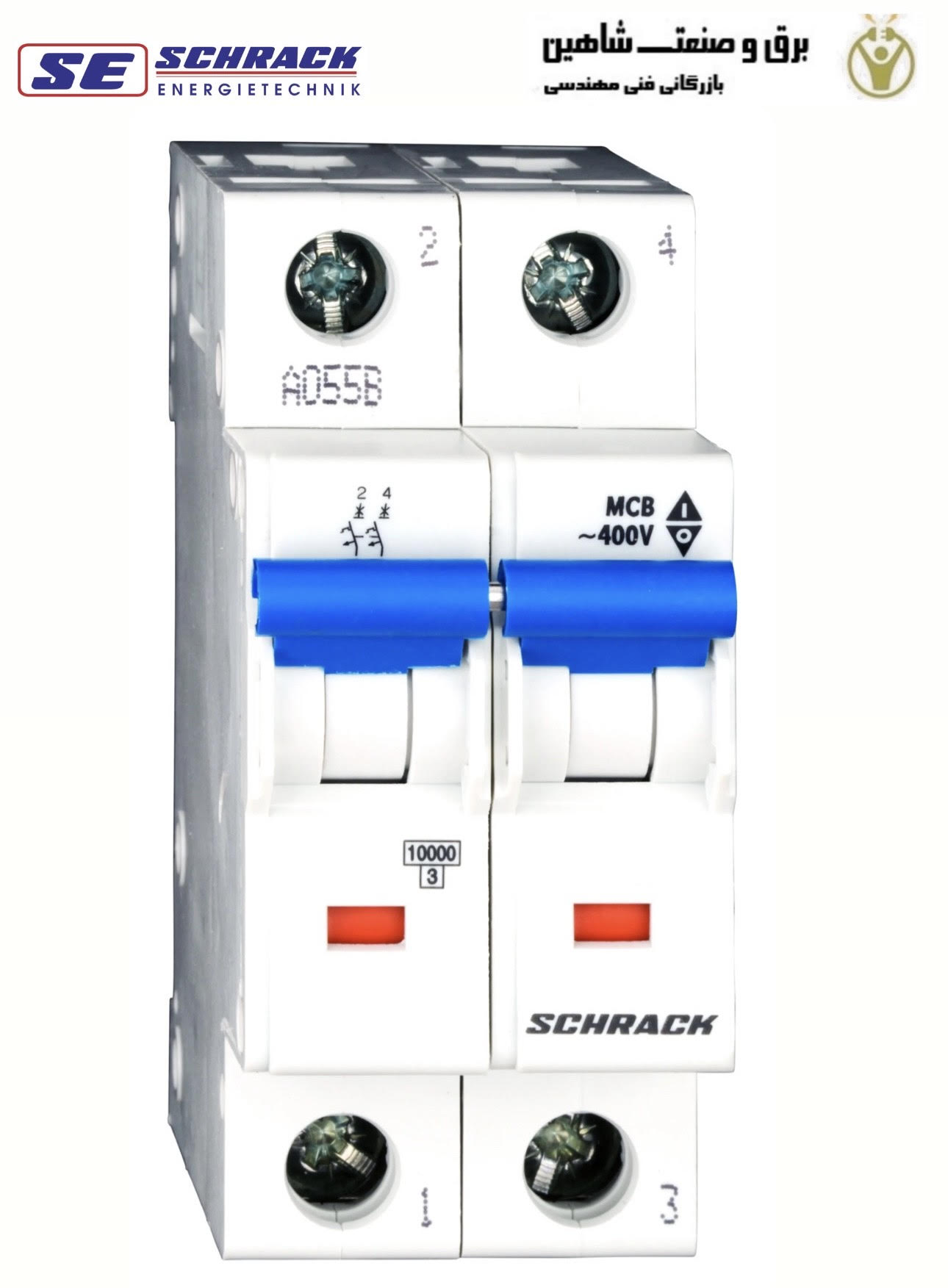 کلید مینیاتوری 2پل 32آمپری Schrack مدل BM018232ME شراک