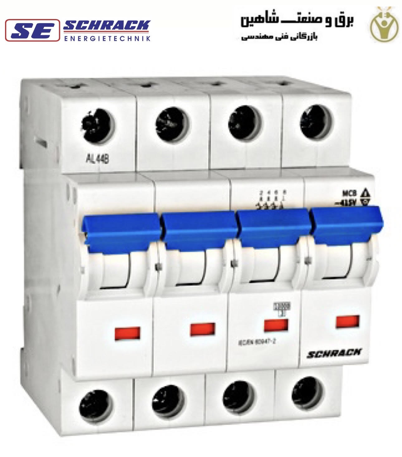 کلید مینیاتوری 4پل 6آمپری Schrack مدل BM017406ME شراک
