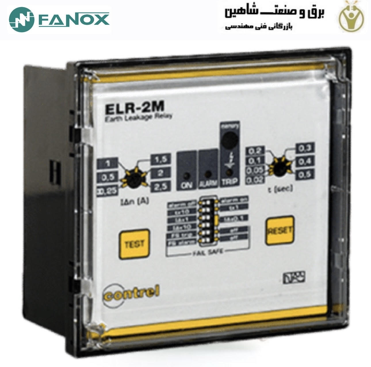 رله نشت جریان زمین contrel-fanox مدل ELR-1E کنترل-فانوکس ایتالیا