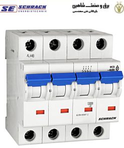کلید مینیاتوری 4پل 10آمپری Schrack مدل BM017410ME شراک