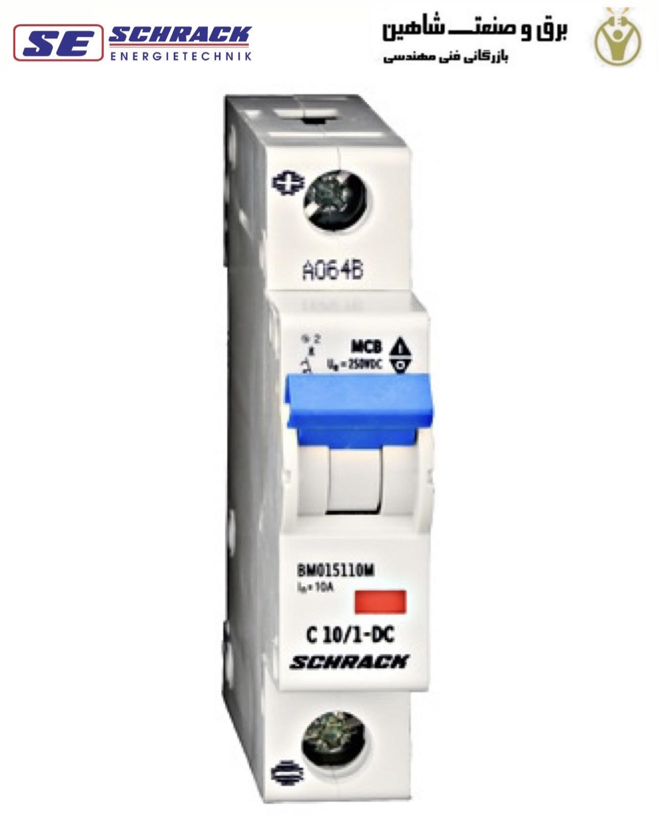 کلید مینیاتوری تک پل 10آمپری Schrack مدل BM015110ME شراک