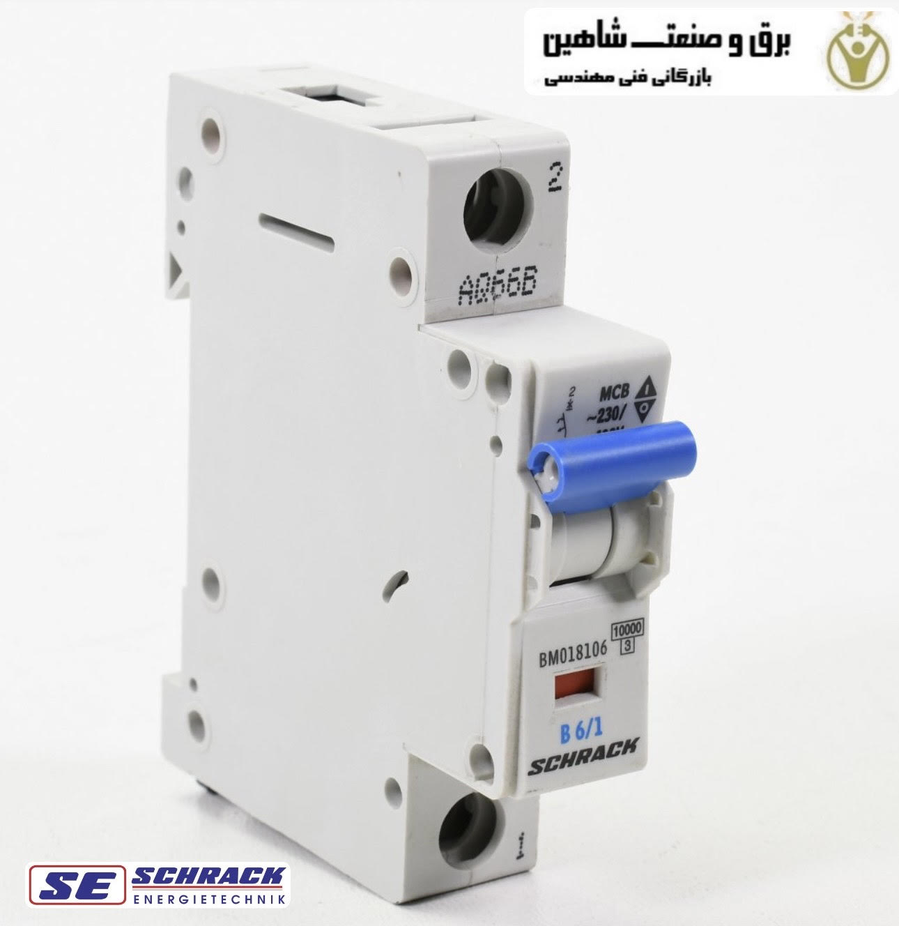 کلید مینیاتوری تک پل 6آمپری Schrack مدل BM018106 شراک