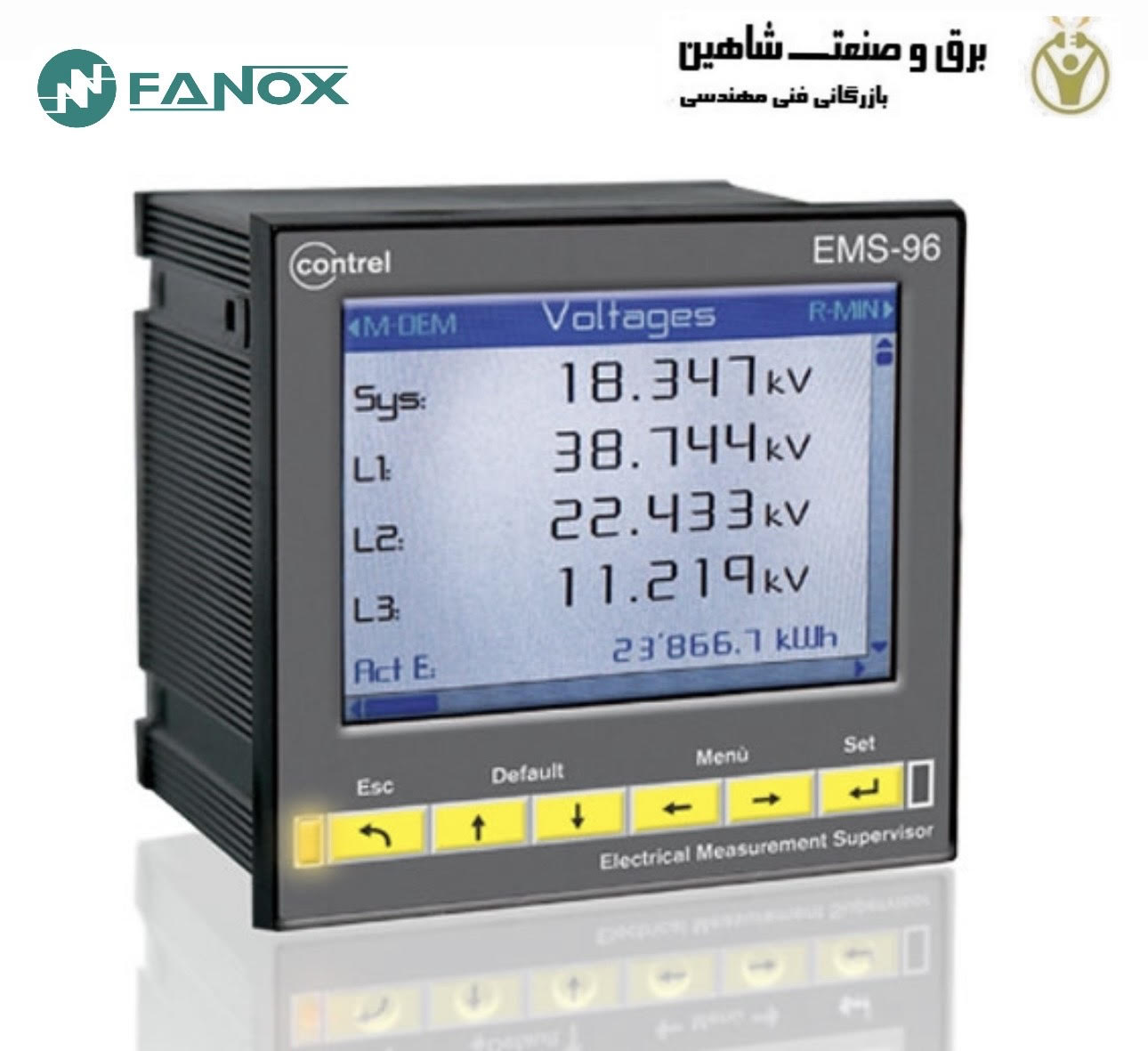 تامین کننده کنتور کیفیت توان contrel-fanox مدل EMS96 کنترل-فانوکس ایتالیا
