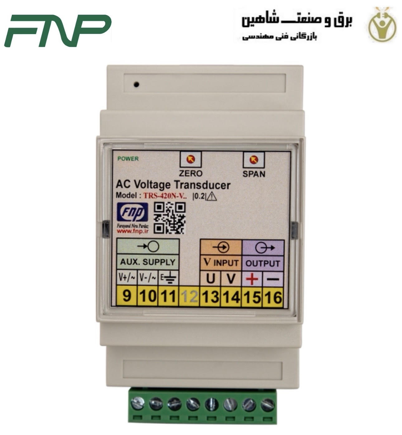 ترانسدیوسر ولتاژی برند فرایند نیرو پرداز FNP مدل TRS-420N-V-AH-110V-420M