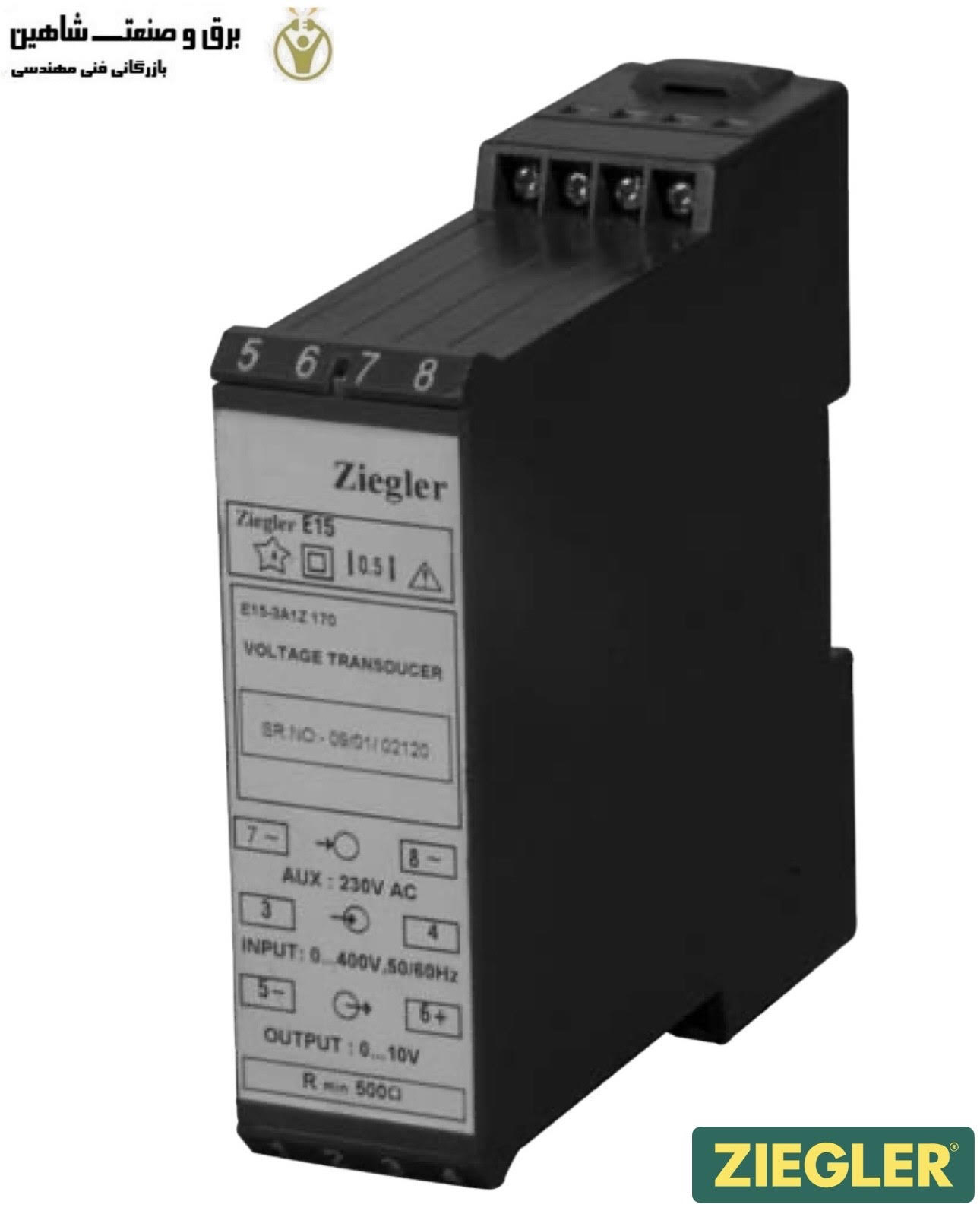 ترانسدیوسر ولتاژ ziegler مدل E15-3A1L EG0 زیگلر