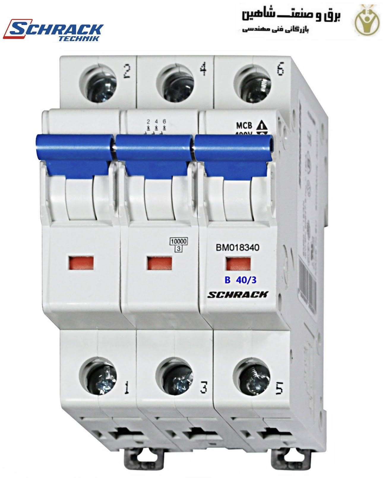 کلید مینیاتوری شراک schrack اتریش مدل BM018340