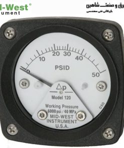 گیج فشار تفاضلی نوع پیستونی مید وست midwest مدل 120AA-00-BM-LA تایپ 120