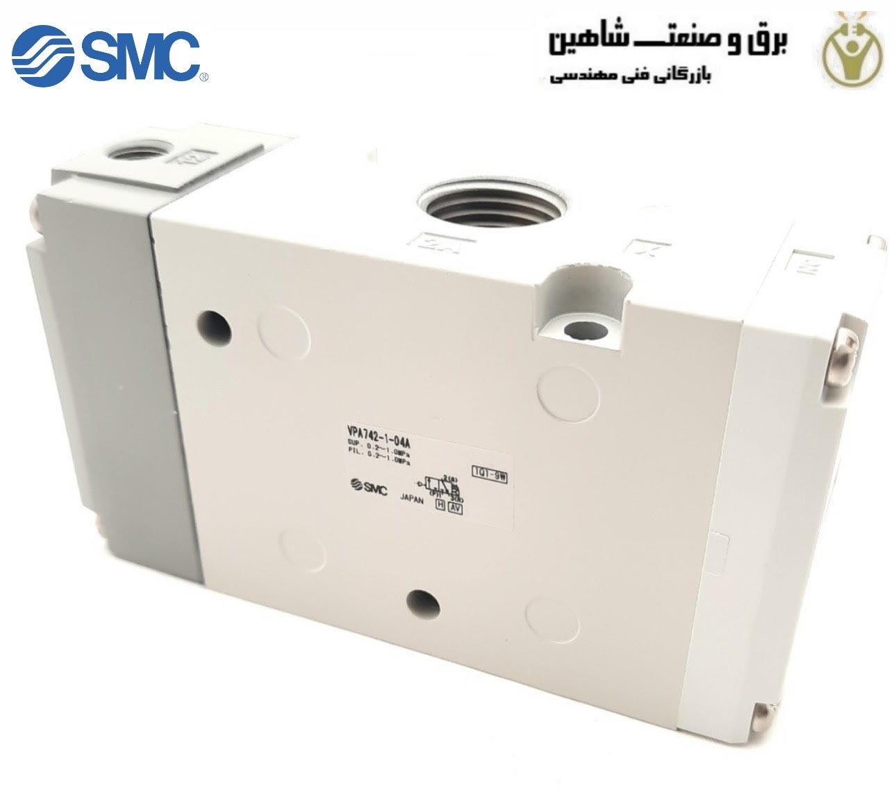 شیر خلبانی سه پورته هوا smc مدل VPA742-04A