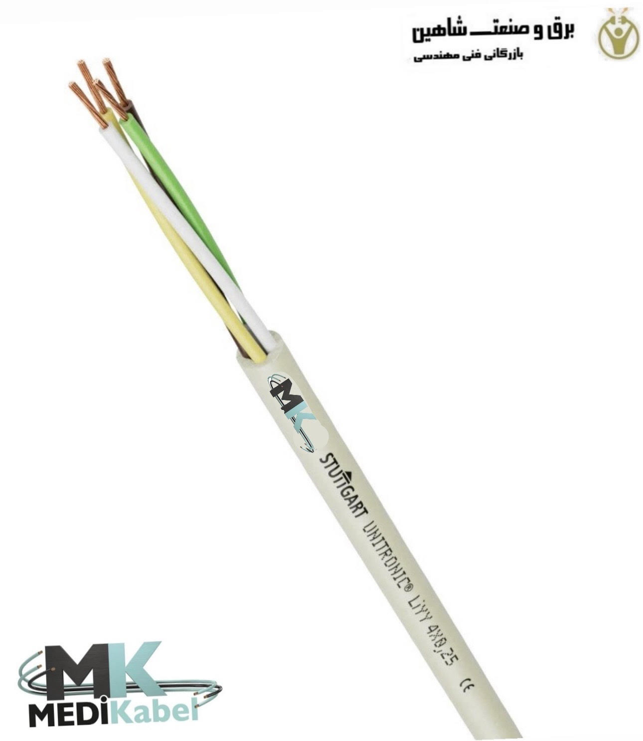 کابل چند هسته ای medi kable gmbh مدل N-LIYY 3x0.34/4.5 کد 601340311