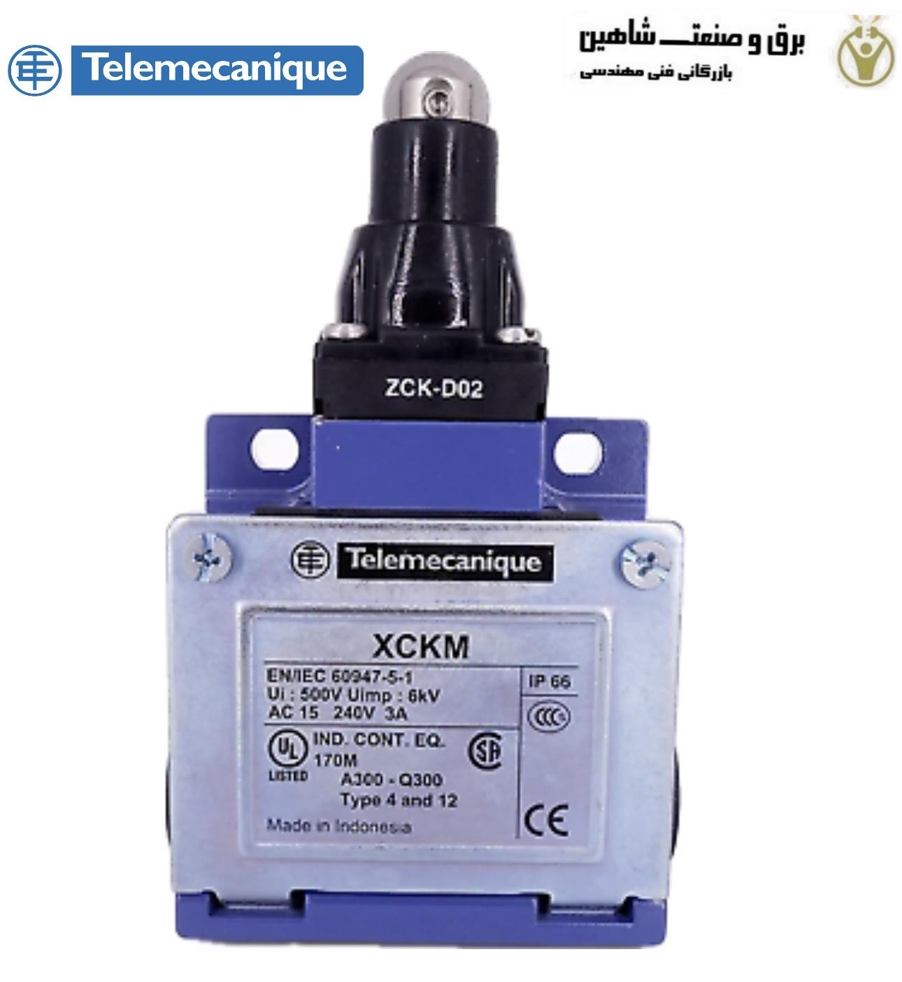 لیمیت سوئیچ فلزی فشاری اشنایدر تله مکانیک مدل XCKM102