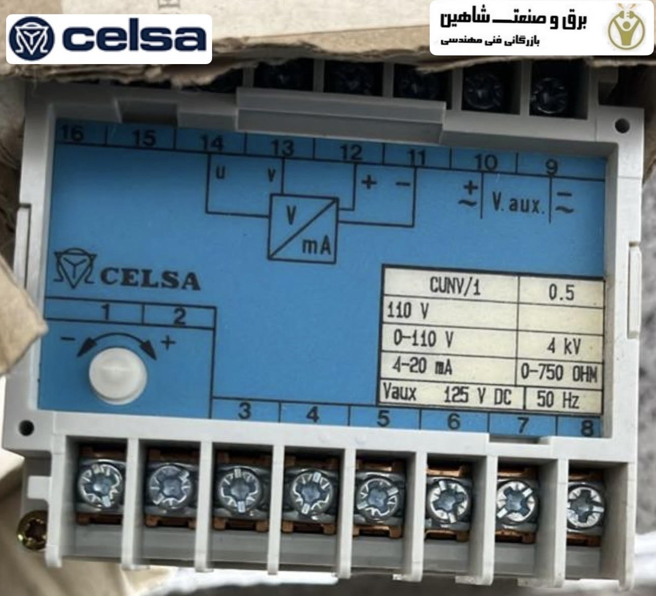 ترانسدیوسر ولتاژ/جریان سلسا celsa مدل CUNV/1